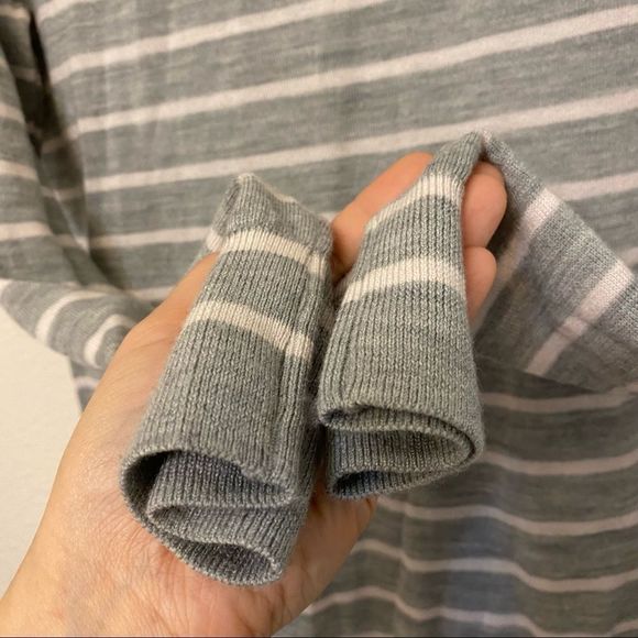 Banana Republic striped turtleneck long sleeve Merino Wool lightweight sweater-M - Picture 7 of 11
